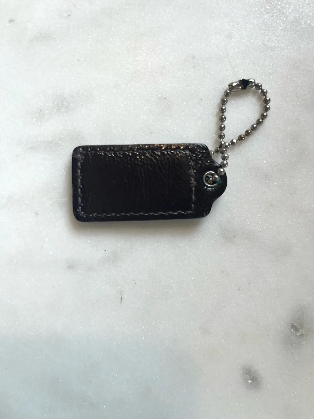 COACH Vintage Patent Hang Tag, Chocolate Brown